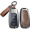 HIBEYO Custodia per chiave auto compatibile con Chery Omoda 5 Tiggo 8 Pro 9 Arrizo 5plus Tiggo 3 5X Plus Jaecoo J7 8 Exeed TXL Custodia per chiavi auto, portachiavi marrone