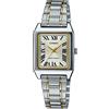 Casio Collection - Orologio donna al quarzo Classico cinturino in Acciaio INOX Grigio cassa in Ottone display analogico grigio - LTP-V007SG-9B
