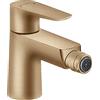 hansgrohe Talis E Miscelatore monocomando bidet con saltarello, bronzo satinato, 71720140