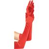 LEG AVENUE Guanti Sexy Extra Long Satin Rosso