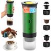 Bostar Macchina da Caffè Portatile, 3 in 1 Macchina da Caffè Espresso Portatile Riscaldamento Rapido Caffettiera per Campeggio Viaggio con Capsule Piccole Grandi Caffè Macinato (Verde)