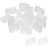 PATIKIL Tappo di Chiusura in Silicone per Strisce Led, 40pz, Impermeabile Ip67, Adatto per Strisce Led da 12mm di Larghezza, 2 Stili (Senza Foro e 2 Fori)