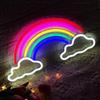 Fespcj Arcobaleno Acrilico Fatto a Mano Luce Arcobaleno Appendendo LED Decorazione Della Parete Luce Notturna Della Sala da Gioco USB Alimentatore 5V Dimensione 15,7 * 8,3 Pollici