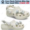 Crocs Zoccoli Crocs Classic Platform Glitzy Glam Summit White 213634-2MD Unisex Taglia