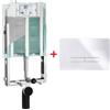 Pucciplast Pucci ECO Cassetta Scarico Incasso WC Sospeso e Placca Eco Tratto Bianco | 1322490201+80130570
