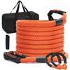 VEVOR Corda da Traino per Recupero Cinetico, Cinghia da Strappo Fuoristrada per Carichi Pesanti Fuoristrada, 22,225 mm x 9,1 m, 13871 kg, Nylon, Cinghia per Strappi Resistente Jeep Auto Camion SUV