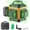 VEVOR Livella Laser Raggio max. 30m Livella Laser 360° x 3 Linee Trasversali Verdi Modalità Manuale Autolivellamento Lunghezza d'Onda Laser 520nm ± 10nm Precisione tra 0,28cm - 10m, Livella Laser