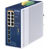 PLANET Switch di rete PLANET IP30 Industrial L2/L4 8-Port Gestito Gigabit Ethernet (10/100/1000) Alluminio, Blu [IGS-4215-8UP4X]