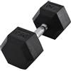 HOMCOM Manubrio Palestra da 17,5 kg con Impugnatura Antiscivolo, in Metallo, per Allenamento Fitness, Nero | Aosom Italy