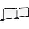 HOMCOM Set Porte da Calcio con 2 Mini Porte Pieghevoli, Telaio Metallico e Attrezzi, 90x36x60 cm, Nero | Aosom Italy