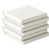 Outsunny Set di 6 Pezzi Cuscini per Sedie da Pranzo con Fodera Lavabile e Lacci, Impermeabile e Anti-UV, 46x42x7 cm, Crema | Aosom Italy