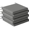 Outsunny Set di 6 Pezzi Cuscini per Sedie da Pranzo con Fodera Lavabile e Lacci, Impermeabile e Anti-UV, 46x42x7 cm, Grigio Scuro | Aosom Italy
