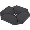 Outsunny Base per Ombrellone con 4 Pezzi, per a Braccio Supporto per Parasole, Riempibile con Acqua 77 kg o Sabbia 100 kg, in HDPE, Nero | Aosom Italy