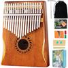 iECO Kalimba Pollice Pianoforte 17 Tasti Mbira Finger Piano Marimbas Strumenti | Per bambini adulti principianti, con martello per accordatura, borsa di stoffa, libro delle canzoni, istruzioni di studio