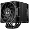 Scythe Mugen 6 Dual Fan Black Edition CPU Air Cooler, Intel LGA1700, LGA1151, AMD AM5, AM4 Support, 120 mm, torre singola, copertura superiore in alluminio (Mugen 6 Dual Fan Black Edition)