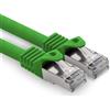 freiwerk 15 m - verde - 1 cavo di rete CAT.7 Lan Ethernet Patch Cable S-FTP LSZH PIMF 10 GB s RJ45 maschio Cat6a