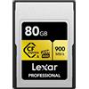 Lexar Scheda Cfexpress 80GB tipo A Professional Serie ORO, nero