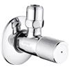 nomona Valvola angolare per acqua con leva singola, attacco a parete G1/2 x G3/8, rubinetto per lavabo in ottone cromato, valvola angolare per rubinetto G3/8 bagno Kithchen (marcatura: blu)