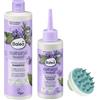 Balea Professional Balea Set di 2 : Shampoo Natural Beauty erbe rinfrescanti, 400 ml + tonico per cuoio capelluto Natural Beauty, 150 ml + spazzola massaggiante per cuoio capelluto