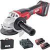 FLEX Smerigliatrice angolare Flex L 125 EC LD Set 18V 5Ah