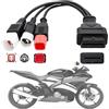 BAIFULAI Cavo diagnostico OBD2, adattatore cavo 3 4 6 pin OBD-II per sistema motore, cavo di prolunga OBD2, adattatore lettore codici errore OBD, strumenti diagnostici per sistema motore OBD-II per moto, parti