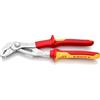KNIPEX Cobra VDE Pinza regolabile di nuova generazione per tubi e dadi, isolata in confezione Self-service cromata isolati con manici, 87 26 250 SB
