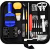 BASTOUR Kit Riparazione Orologi, Attrezzi di Apertura Orologi, Kit Orologiaio per la Riparazione, per la Sostituzione Della Batteria e la Rimozione del Cinturino, Borsa Nylon Nero
