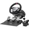 Mars Gaming MWH-RSX, Volante SimRacing Con Force Feedback e Doppio Motore, Set 3 Pedali Resistenza Progressiva, Leva del Cambio a H e 12 Marce, 14 Pulsanti Personalizzabili, PC/PS4/Xbox Series X|S