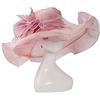 LUMoony Cappello da donna in organza, fascinatore, da sposa, da sole, da festa, a tesa larga, cappello da spiaggia, da chiesa