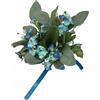 ARPIMEX Portacandela Decorazione Fiori Blu Foglie Artificiali