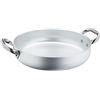 Baldassare Agnelli Pentole Agnelli Linea Alluminio 5 mm Tegame Radiante con Due Maniglie Inox, Argento, 28 cm