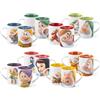 HOMe Disney - Set 12 Tazze Mug POP in New Bone China, 330 cc - Biancaneve e i Sette Nani, Personaggi Assortiti, Lavabili in Lavastoviglie e Idonee al Microonde