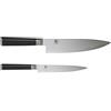 Shun KAI Shun Classic set di coltelli da cucina giapponesi 2 pezzi - Coltello da chef lunghezza lama 20 cm + Coltello multiuso lunghezza lama 15 cm - Coltelli damascati 32 strati VG MAX Core - 61 (±1) HRC