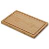 LARHN Tagliere Legno Cucina - Bambù, 38,5x25x2 cm - Manico e Scanalatura | Massello Venatura Verticale, Reversibile, Pre-oliato, Senza Plastica, per Carne, Verdura, Pane e Formaggio