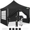 COBIZI Gazebo 3x3 Pieghevole Impermeabile con 4 Parti Laterali, UV 50+ Gazebo da Giardino Tenda Padiglione Pop up con 4 Sacchi di Sabbia, per Campeggio, Festival, Feste
