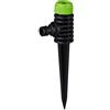Relaxdays Irrigatore da Giardino, Attacco da 1/2, con Picchetto per Il Fissaggio, per Superfici Fino a 30 m², Verde-Nero