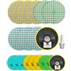 SANLEETEK Dischi Diamantati per Lucidatura - 100mm 8pezzi Grana 50x3/100x3/200x2 Tamponi Diamantati per Lucidatura con M14 Plastica Giunto+Adattatore per Granito Marmo Quarzo Pietra Artificiale