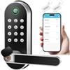Sifely Serratura intelligente con impronta digitale Sifely con maniglia e tastiera: serratura elettronica digitale biometrica Sifely con codice, pomello elettrico per porte anteriori, interni, esterni e