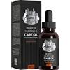 The Shave Factory Olio per la cura di barba e baffi con legno di sandalo, prodotto per barbieri professionisti e appassionati di rasatura e toelettatura tradizionali (30 ml)