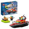 LEGO City 60373 - Barca Di Soccorso Antincendio