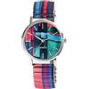 Excellanc Orologio da polso da donna colorato, verde, arcobaleno, nero, originale, con cinturino a tracolla, orologio da donna colorato straordinario, stile Raptor, alla moda, blu, verde, viola, casual