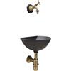 Fonderia Bongiovanni Fontana a muro 600 con rubinetto 303/B sifone e rosone Margherita