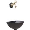 Fonderia Bongiovanni Fontana a muro 600 con rubinetto 303/L e rosone Margherita