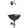 Fonderia Bongiovanni Fontana a muro 600 con rubinetto 195/C sifone e rosone Margherita