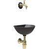 Fonderia Bongiovanni Fontana a muro 600 con rubinetto 195/L sifone e rosone Margherita