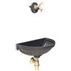 Fonderia Bongiovanni Fontana a muro Versilia rosone liberty rubinetto 303L e sifone