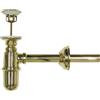 Fonderia Bongiovanni Sifone in ottone lucido con piletta