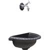 Fonderia Bongiovanni Fontana a muro mod. Liberty con rubinetto cod. 303/C