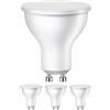 ledscom.de 4 lampadine LED GU10, PAR16, bianco caldo (2800 K), 0,5 W, 49 lm, 100°, opache