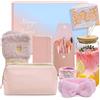 TEUYOE Regali per ragazze adolescenti 9, 10, 11, 12, 13, 14, 15, 16 anni, con bicchiere da 500 ml con stampa a fiocco, pennello per trucco, trousse per il trucco, fascia, calze, braccialetto, taccuino